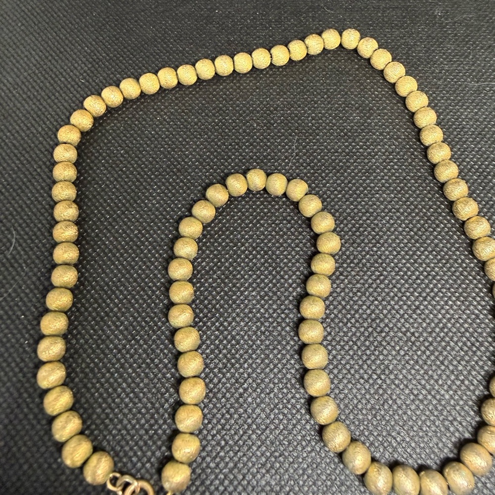 Elegant Gold Metal Beaded Necklace